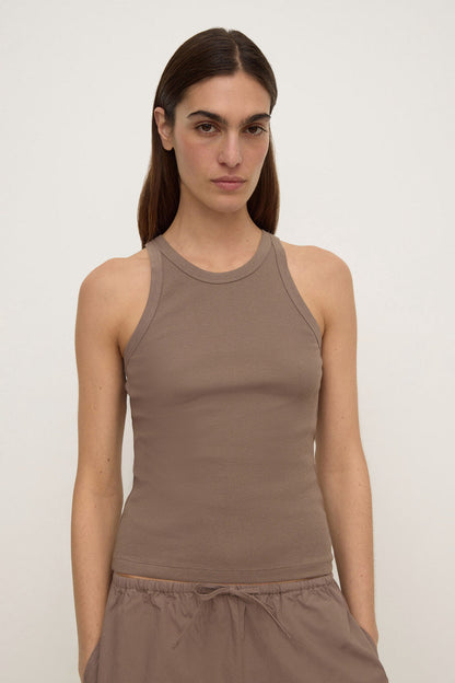 Assembly Label | Tabitha Rib Tank - Dark Sand