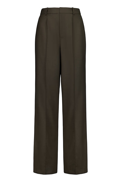 Rebe | Tailored Trouser - Olive Brown