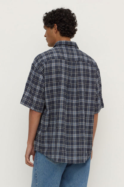 Assembly Label | Tane Check Short Sleeve Shirt - True Navy