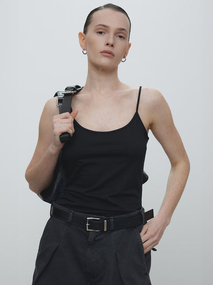 Tonywack | Cotton Lyocell Tank Top - Black