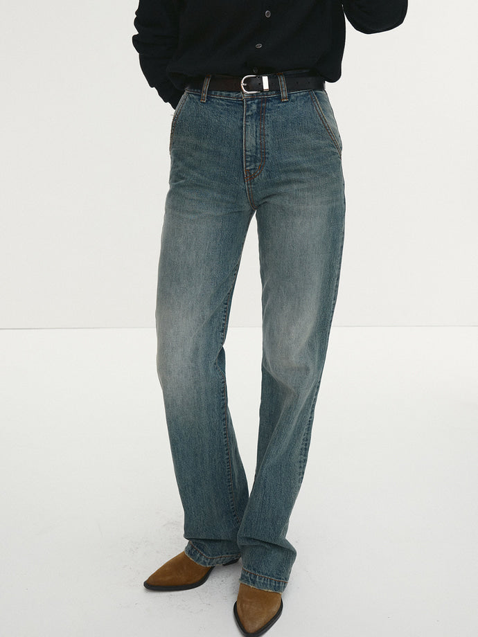 Tonywack | Straight Leg Denim Jeans - Washed Blue