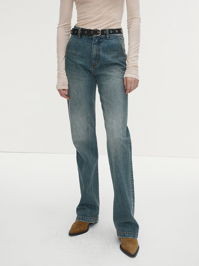 Tonywack | Straight Leg Denim Jeans - Washed Blue