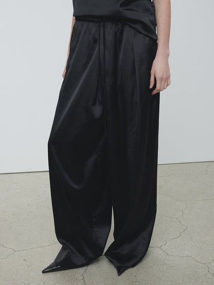 Tonywack | Satin Trousers - Black
