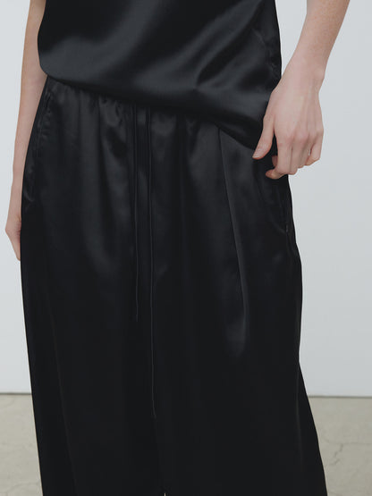 Tonywack | Satin Trousers - Black