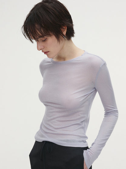 Tonywack | Wool Tencel Long Sleeve - Lavender