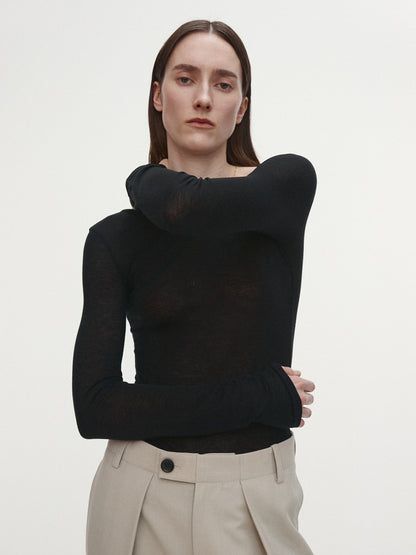 Tonywack | Low Back Long Sleev T.Shirt - Black