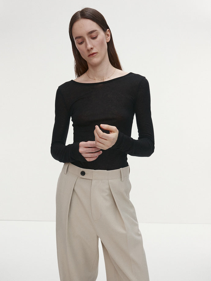 Tonywack | Low Back Long Sleev T.Shirt - Black