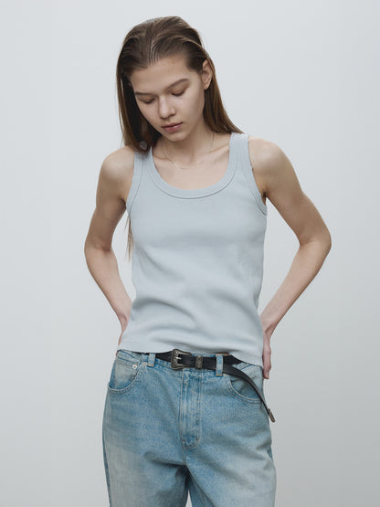 Tonywack | Ribbed Tank Top - Sky