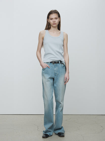 Tonywack | Ribbed Tank Top - Sky