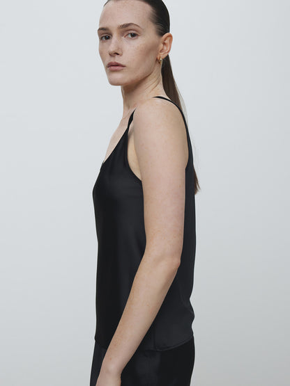 Tonywack | Satin Sleeveless - Black