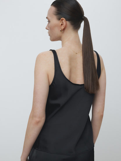 Tonywack | Satin Sleeveless - Black