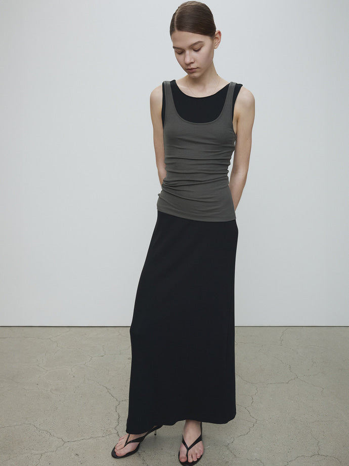 Tonywack | Tencel U Neck Sleeveless - Olive Charcoal