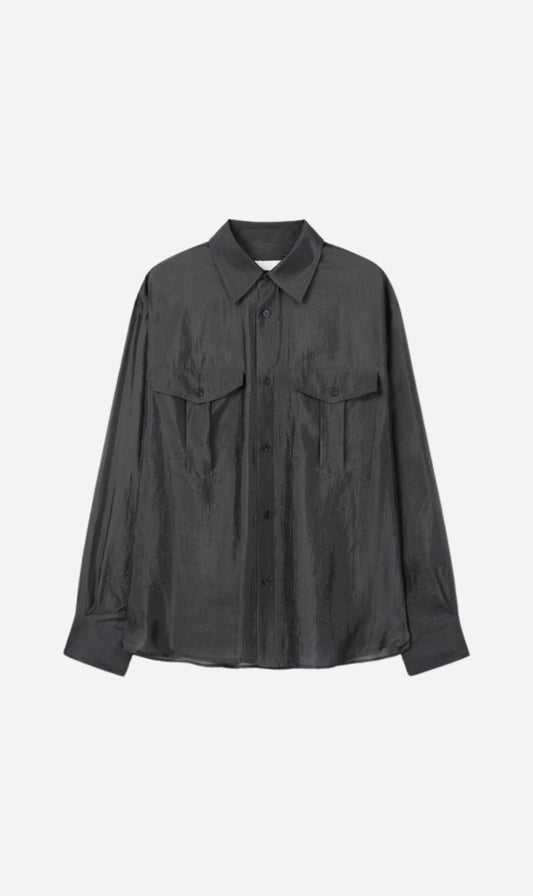 Tonywack | Oversized Sheer Shirt - Carbon Grey