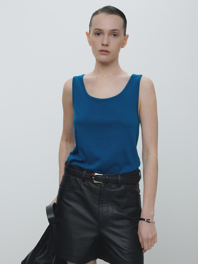 Tonywack | Garment Dyed Cotton Sleeveless - Indigo