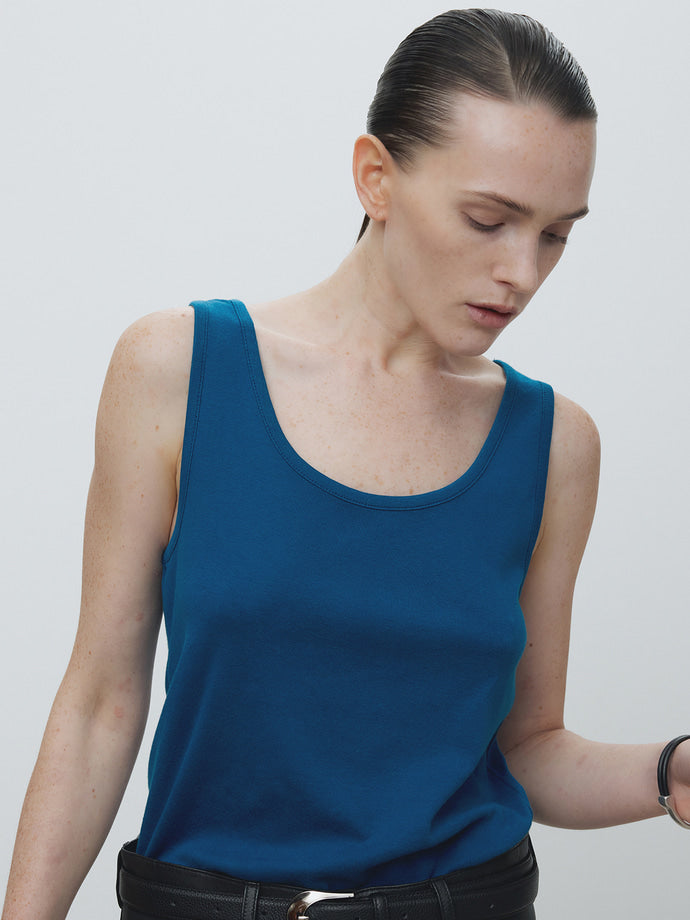 Tonywack | Garment Dyed Cotton Sleeveless - Indigo