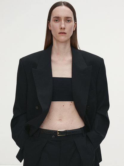 Tonywack | Light Wool Oversized Blazer - Black