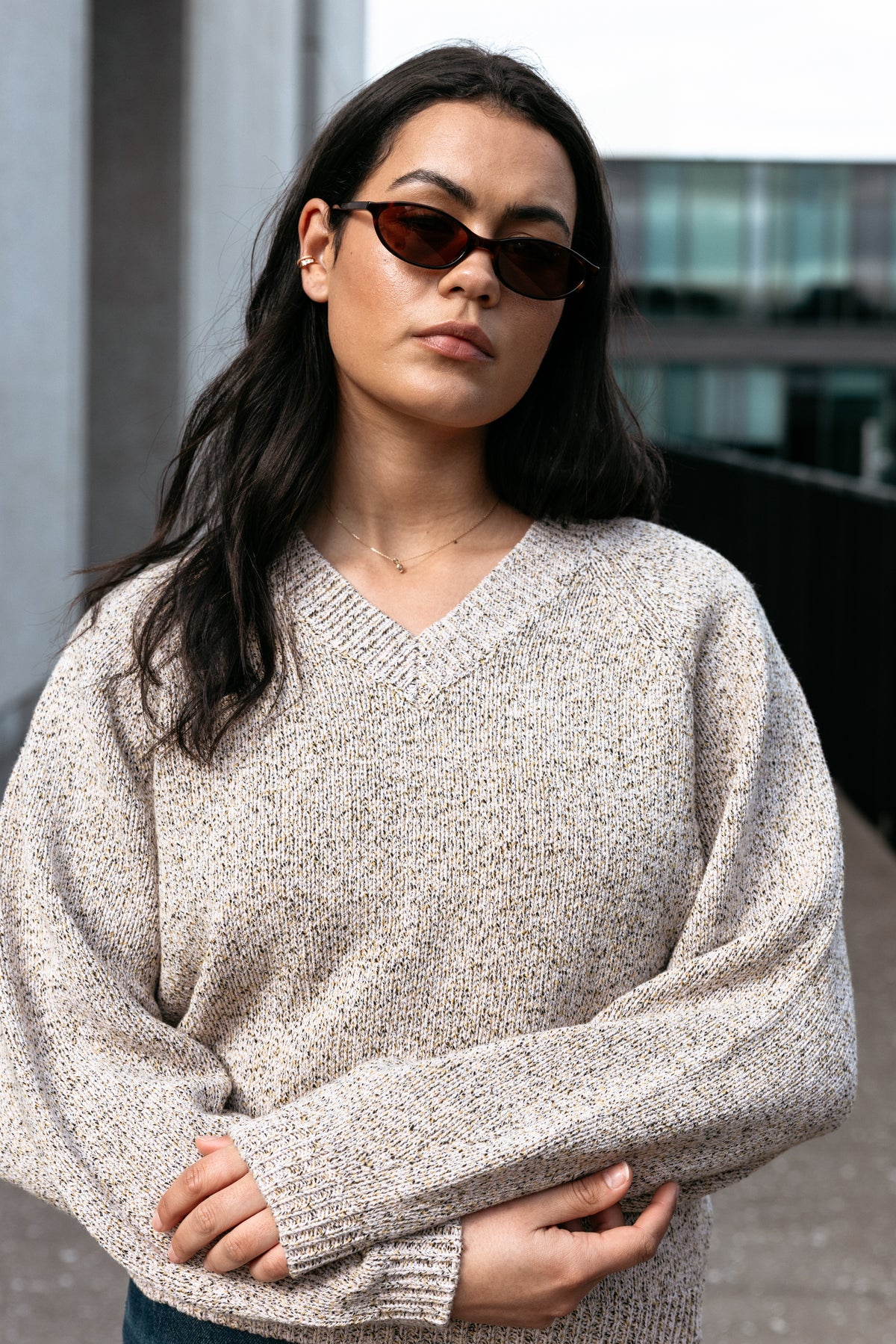 Marle | Moss Sweater - Fleur Speckle