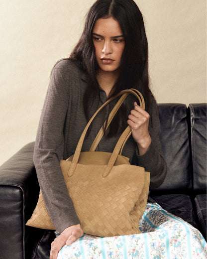 Deadly Ponies | Vault Tote - Oat Woven Suede