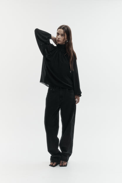 Rebe | Verse Blouse - Black