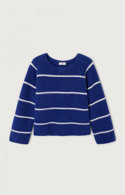American Vintage | Vitow Pullover - Royal Blue / White Stripe