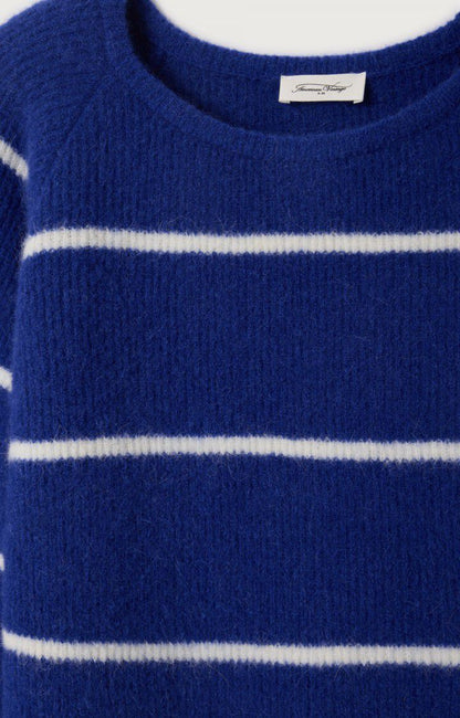 American Vintage | Vitow Pullover - Royal Blue / White Stripe