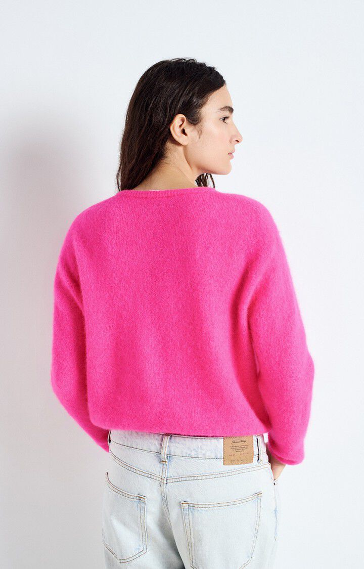 American Vintage | Vitow Cardigan - Fluro Pink Melange