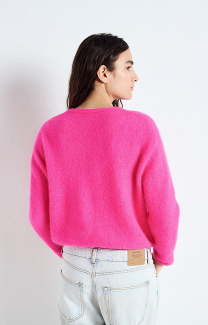 American Vintage | Vitow Cardigan - Fluro Pink Melange