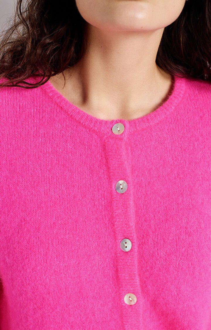 American Vintage | Vitow Cardigan - Fluro Pink Melange