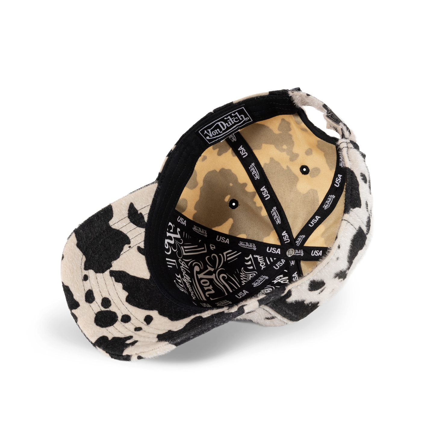 Von Dutch | Animal Skin Dad Cap - Beige / Black