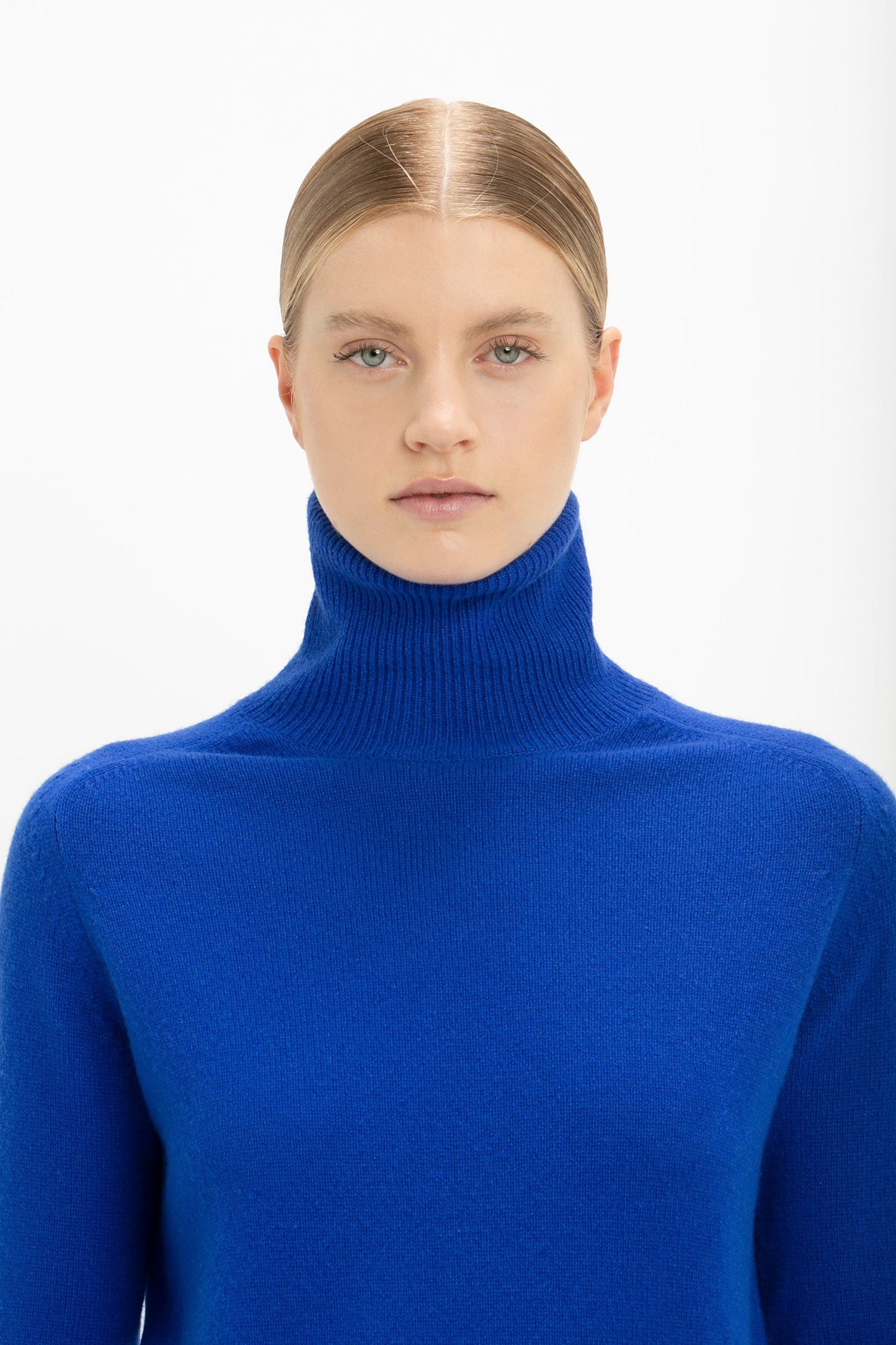 Victoria Beckham | Polo Neck Jumper - Saphire Blue