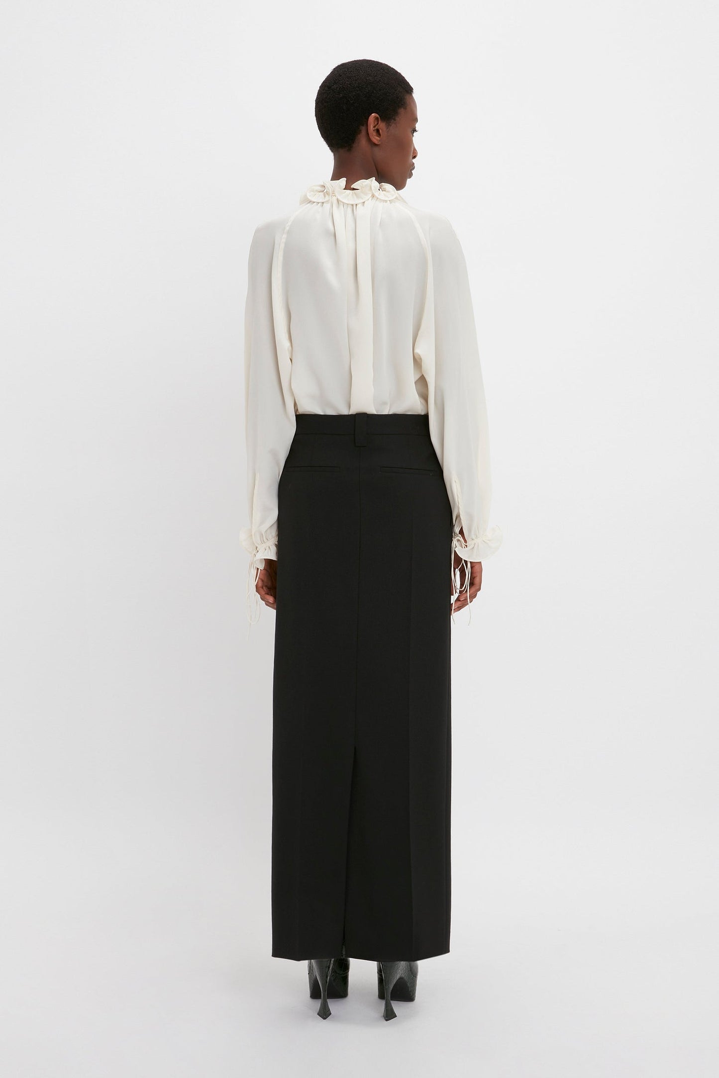 Victoria Beckham | Wrap Front Tailored Skirt - Black