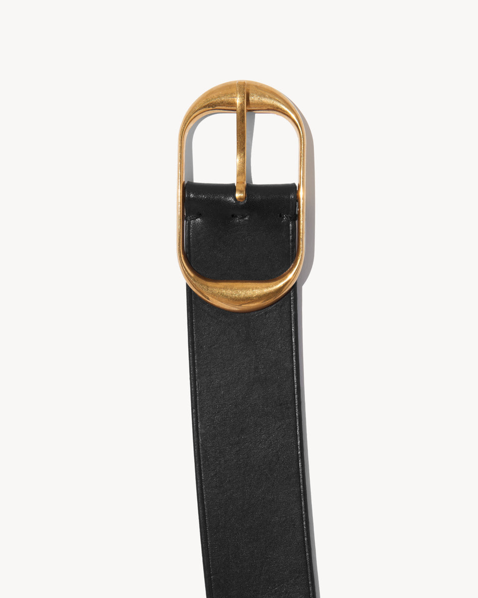 Nili Lotan | Nili Belt - Black With Antique Brass Buckle