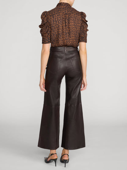 Frame Denim | The Gillian Top - Light Leopard Multi