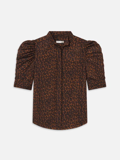 Frame Denim | The Gillian Top - Light Leopard Multi