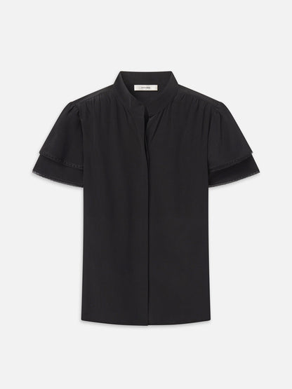 Frame Denim | The Silk Arcadia Top - Black