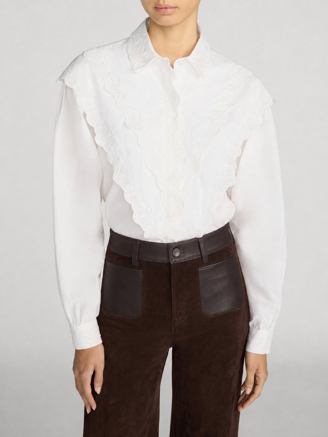 Frame Denim | The Poplin Equestrian Shirt - White