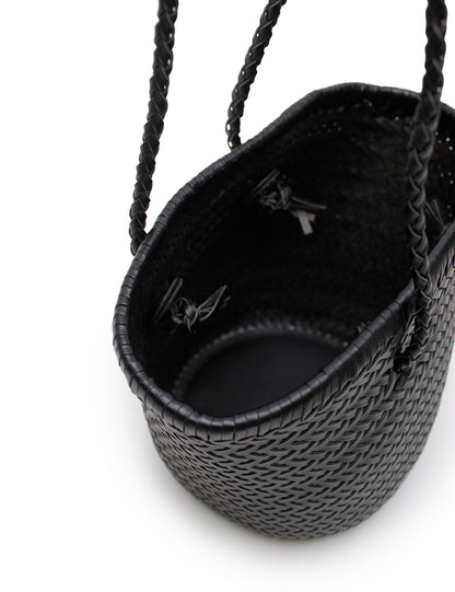 La Tribe | Woven Bucket Bag - Black