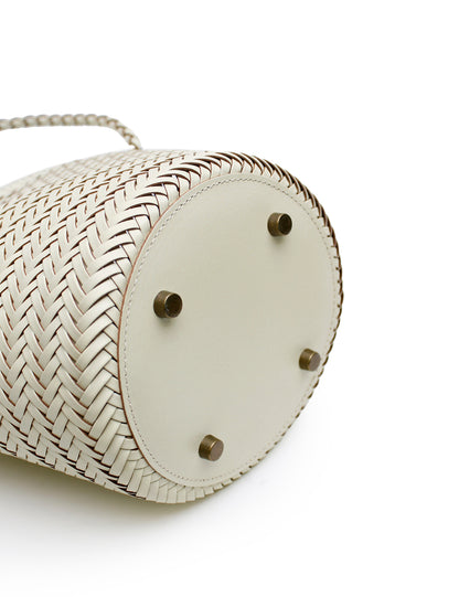 La Tribe | Woven Bucket Bag - Cream