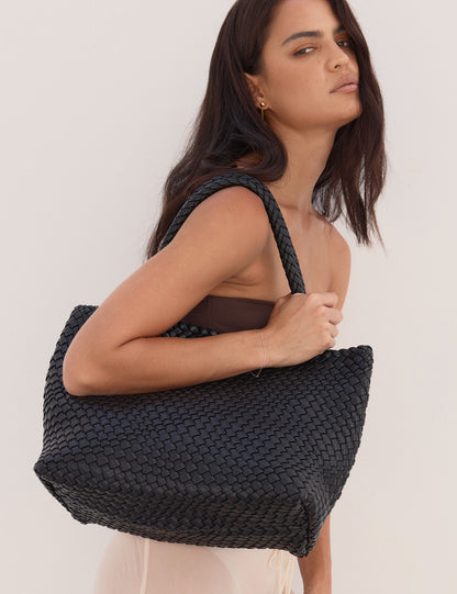 La Tribe | Woven Tote Bag - Black