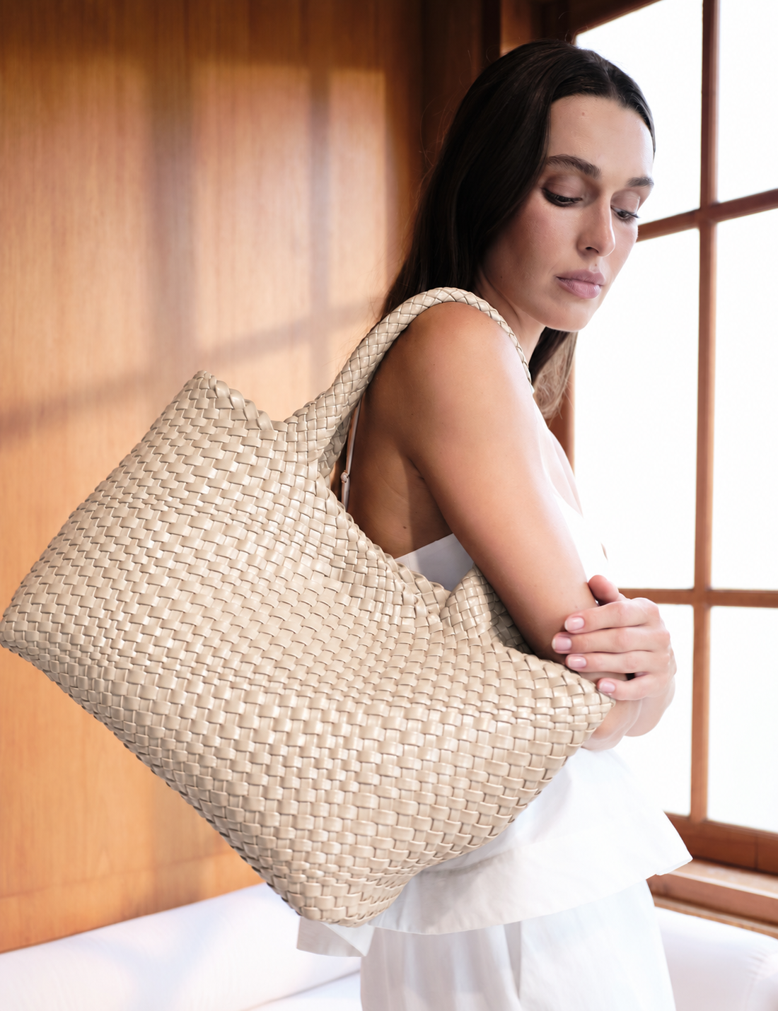 La Tribe | Woven Tote Bag - Cream
