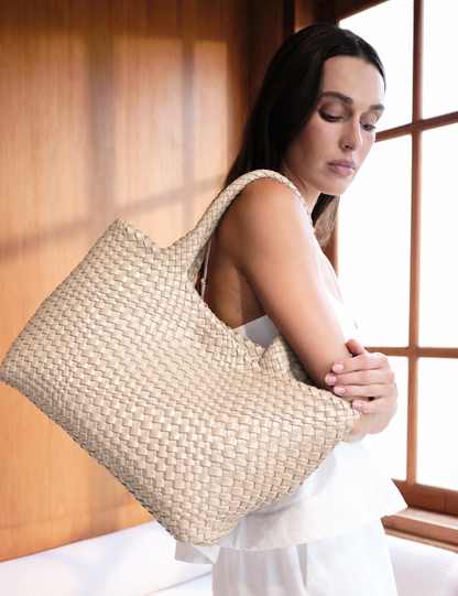 La Tribe | Woven Tote Bag - Cream