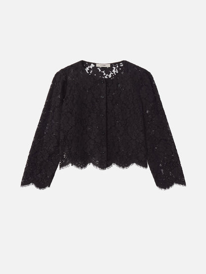 Frame | The Lace Blouse - Black