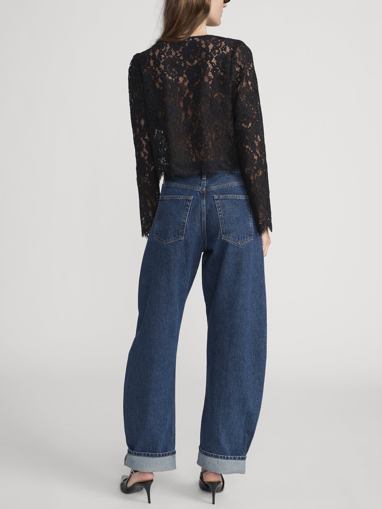 Frame | The Lace Blouse - Black
