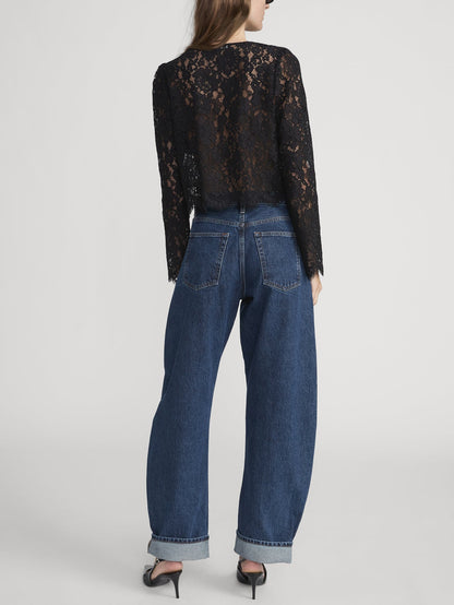 Frame | The Lace Blouse - Black