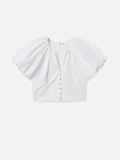 Frame Denim | The Dramatic Sleeve Blouse - White