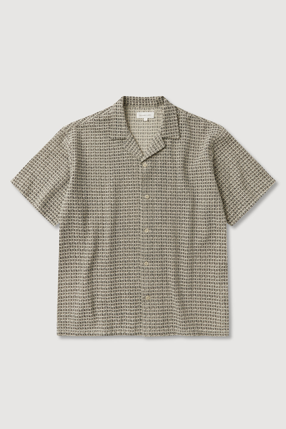 Assembly Label | Watson Short Sleeve Shirt - Cream / Black