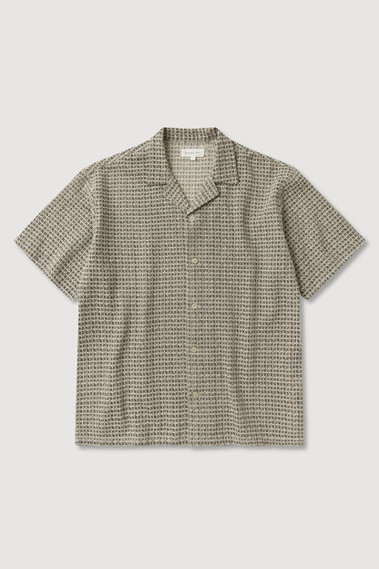 Assembly Label | Watson Short Sleeve Shirt - Cream / Black