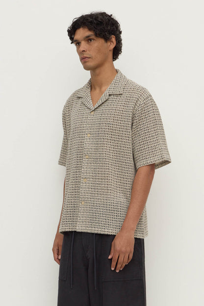Assembly Label | Watson Short Sleeve Shirt - Cream / Black