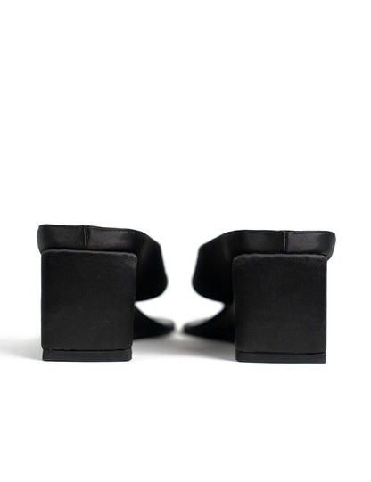 La Tribe | Wedge Thong - Black Satin