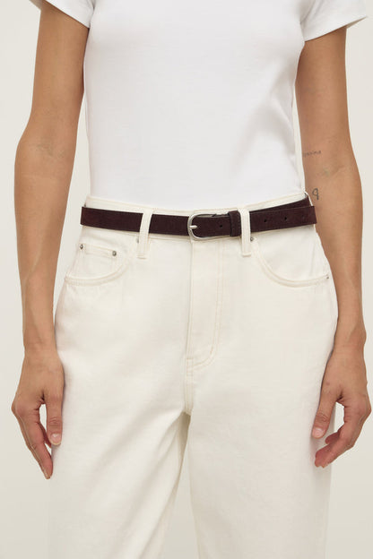 Assembly Label | Slim Suede Belt - Ganache